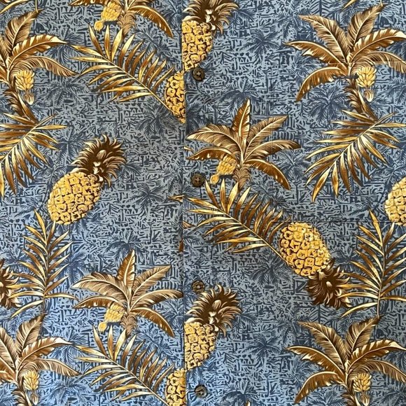 Mens Island Shores Hawaiian Print Shirt XL Clothing Pineapples Luau - Picture 3 of 4